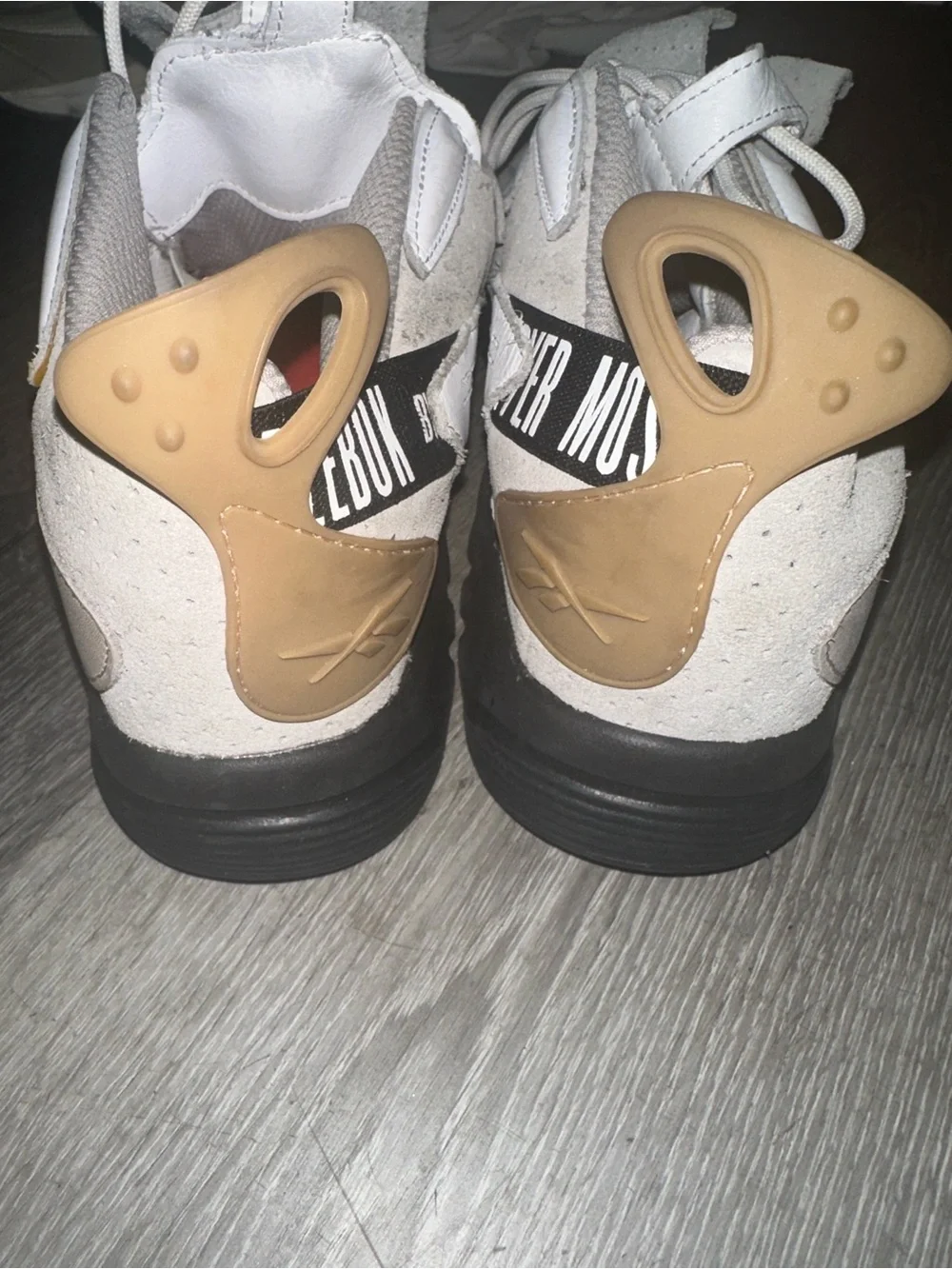 Reebok Men’s Gray, White & Tan Slip-On Trainer